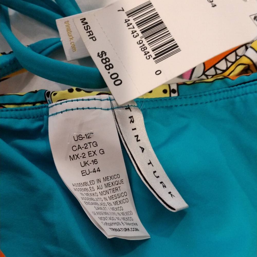Trina Turk Bikini Bottom nwt Size 12 - Picture 3 of 3